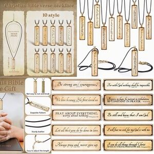 NWT For with God nothing shall be impossible Faith Necklace 10 Different Styles